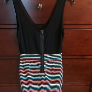 B Jewel Dresses - Black and striped mini dress B Jewel Dresses - Black and striped mini dress